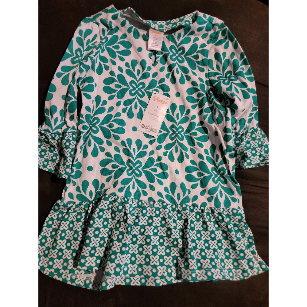 Gymboree the‎ green scene tunic top size 5 nwt